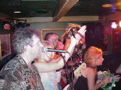 Click for enlarged view. View down the stage with a cast of thousands, (well, OK...nine...but it sure seemed crowded)!